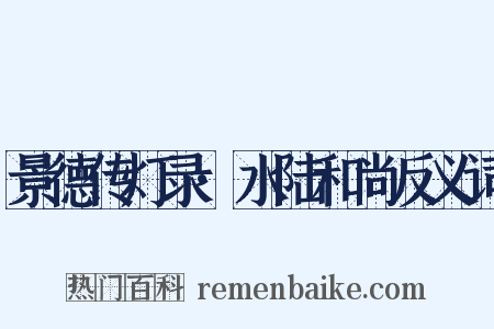 景德传灯录·水陆和尚反义词是什么意思的图片